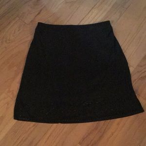 Black skirt with lace edge